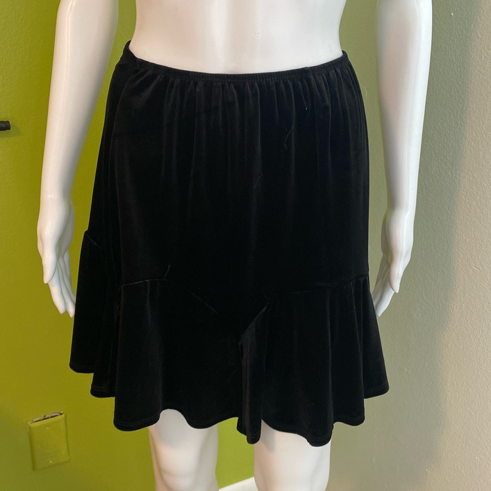 Blue Rain Velvet Mini Skirt.  Size M